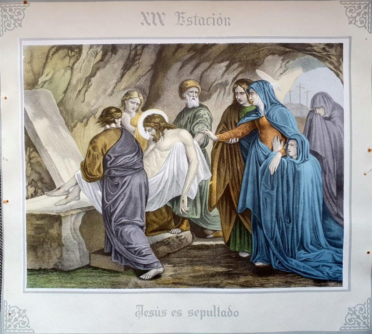 14 jesus is laid in the tomb and covered in incense station 14 of the calvary nuestra señora de la asunción church (villamelendro de valdavia)