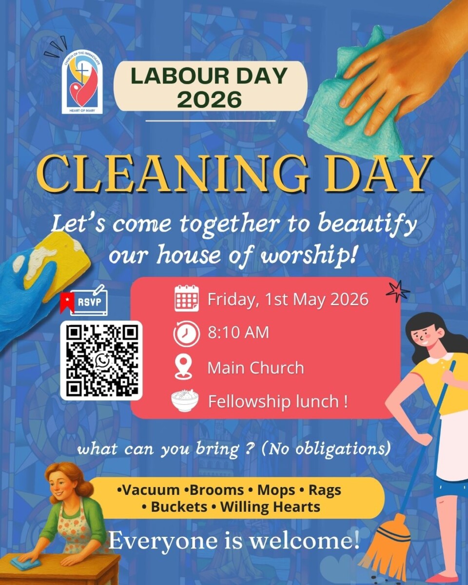 church cleaning day labour day poster (2)