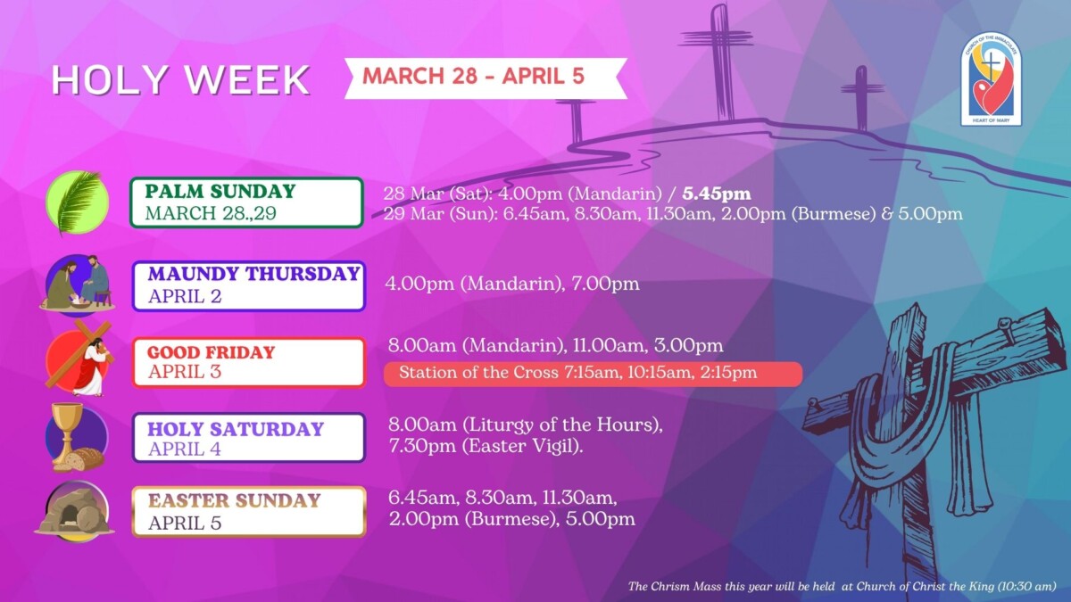 holy week 2026. (final week)